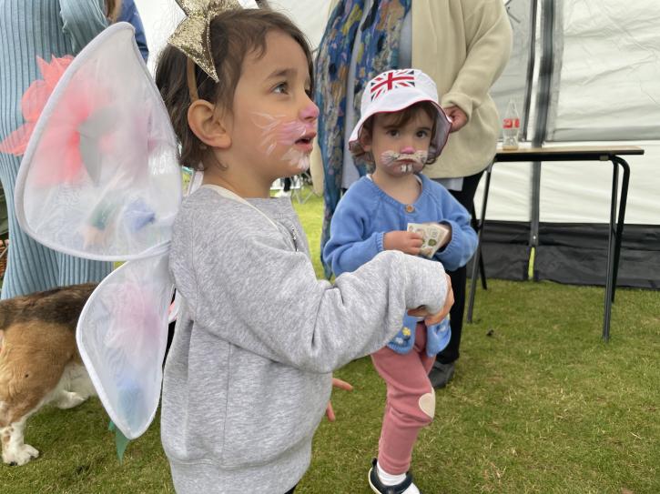 Faces painted